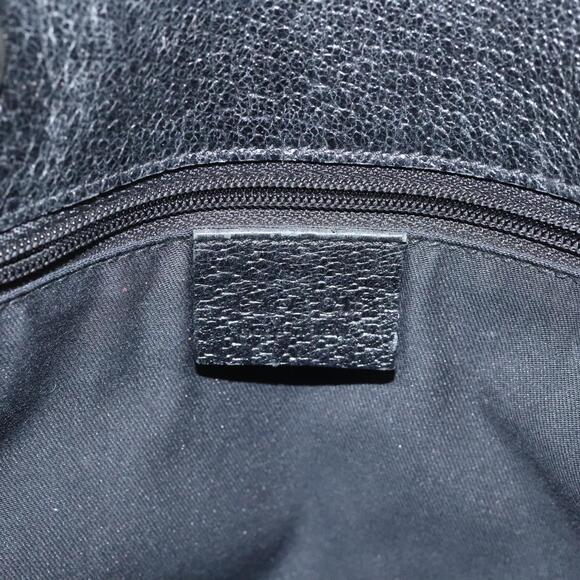 GUCCI GG Canvas Tote Bag Black Silver - Picture 15 of 16